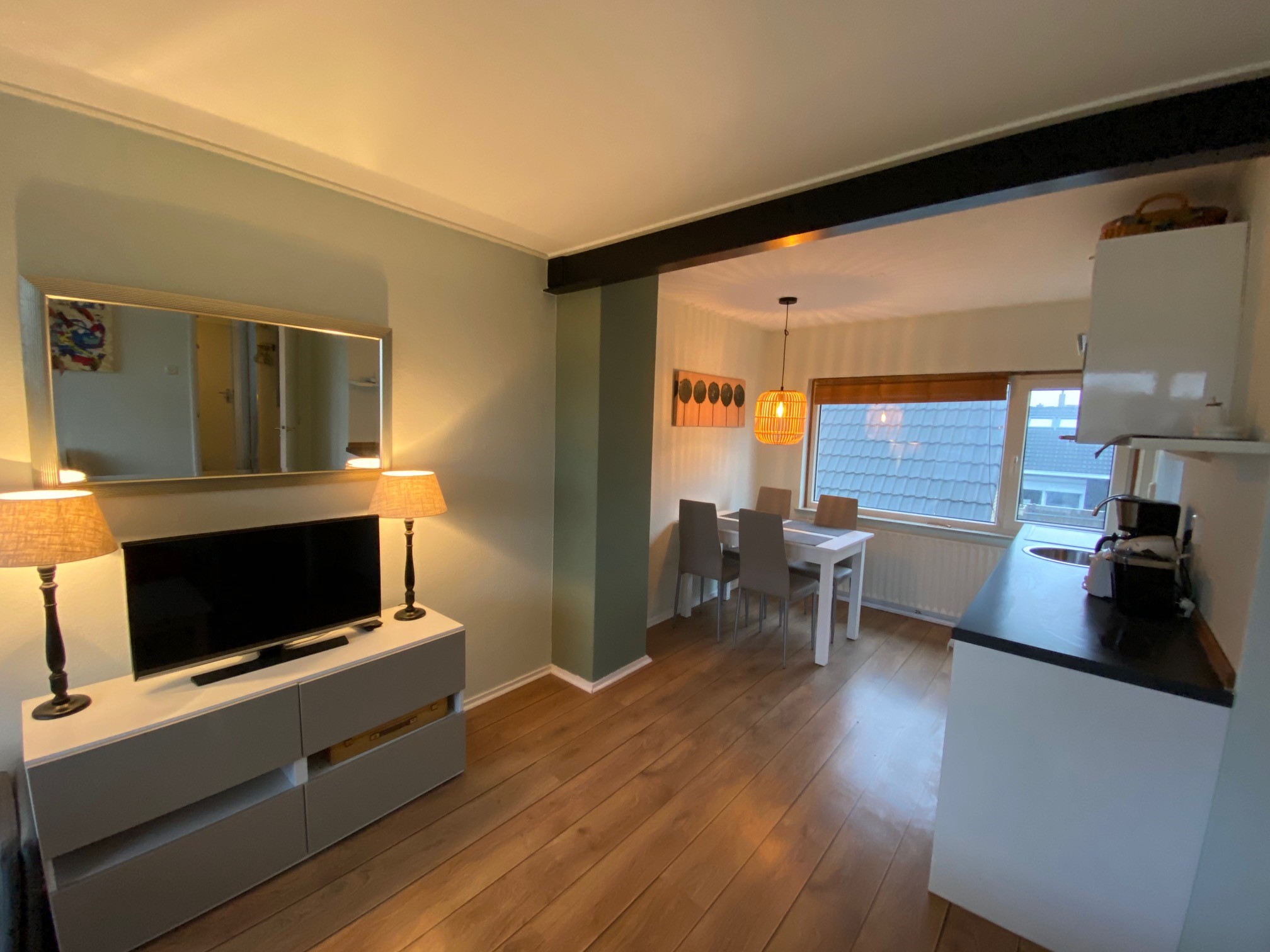 Esszimmer und Küche von Boszicht Ferienwohnung